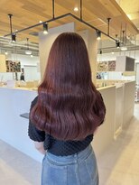 ライリー(riley)&nbsp;ピンクブラウン×波ウェーブ【ダブルカラー／岡崎】