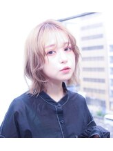 ミディアムでもデジタルパーマで可愛く♪