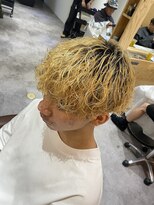 クオル 立川(QOL) ブリーチパーマ 金髪パーマ ケアパーマ 波巻きスパイラル