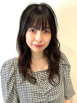 ヘアアンドメイク ニューヨーク ニューヨーク 長岡天神店(Hair&Make NYNY) 艶髪セミロングローレイヤー/イルミナカラー/顔まわり