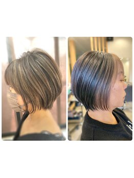 白髪ぼかしハイライト、しっかり染め、馴染ませまで好きなスタイルを選べる☆[#静岡市 #葵区 #白髪ぼかし]