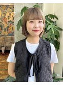 ベージュカラー/ボブ