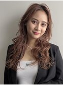 髪質改善 スーパーロング ワンレングス レイヤー 韓国風巻き