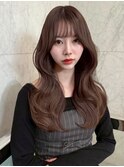 ショコラブラウン　イルミナカラー　透明感カラー　韓国ヘア