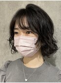 ボブパーマスパイラルデジタルパーマ小顔カット