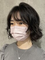 ボブパーマスパイラルデジタルパーマ小顔カット