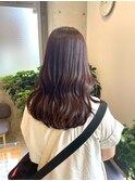 グレージュ切りっぱなしボブ前髪ありミニボブミルクティベージュ