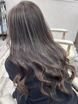 ベルヘアーデザイン 堺東(Belle hair Design)&nbsp;ハイライトレイヤーカットグレージュイルミナカラー韓国風堺東