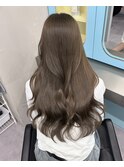 ブリーチなしカラー/髪質改善/ミルクティーベージュ/小顔ヘア