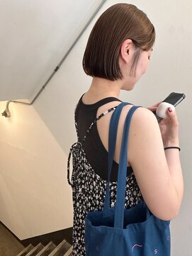 ヌー 栄(nuu) 【SHIHO】ミニボブとくすみブラウン