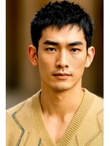 にもう&nbsp;サーフカール&ブルーブラック　フェザーパーマ サーフ