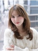 レイヤーカット／ナチュラル／モテ髪/銀座/ロングレイヤー