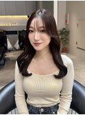 韓国レイヤーカット/くびれ巻き/前髪顔周り/セミディ[門前仲町]
