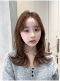 大人ガーリー/似合わせカット/ミディアムレイヤーカット/銀座