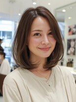 トリッカ 代官山(tricca)&nbsp;大人ミディアムレイヤー/白髪ぼかし/白髪染め/艶髪/小顔カット