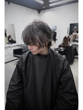 ザンカ(ZANKA) メンズカット/メンズバレイヤージュ/センターパート/ホワイト