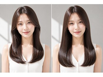 チャチャブラン アミー(cha-cha Blanc Amie)の写真/～思わず触れたくなる、うる艶髪へ～ダメージを抑えながら叶えるナチュラルストレート