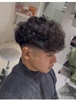 ルード(mens hair salon Rude) スペインカール メンズフェードカット