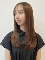 シュガー 盛岡(SUGAR) 艶感◎髪質改善ストレートブラウン暗髪ロングブリーチなしカラー