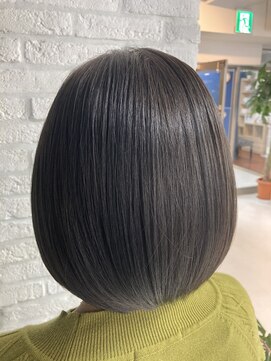 ヘアバイプルーヴ(Hair by PROVE) ダークグレージュ×ワンレンボブ