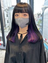 アルバム 池袋(ALBUM) インナーパープル_グレージュカラーボブウルフ_ba420721