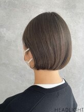 ソーエン バイ ヘッドライト 西新店(soen by HEADLIGHT) オリーブベージュ大人ボブイメチェンミニウルフチェリーブラウン