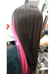 髪質改善×インナーカラー(ピンク)【艶髪・美髪】