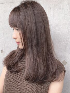 アンドレイ 表参道(andrey) [ANDREY]グレーベージュ/レイヤーロング/前髪パーマ黒髪カタログ