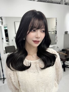 ハピネス 梅田茶屋町店(HAPPINESS) 韓国ヘア/レイヤーロング/暗髪/ブリーチなし/グレージュ