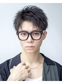 ベリショスパイキーショートべリーショートアップバングメンズ