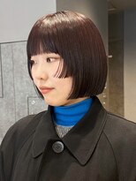 秋色ワンレン透明感カラーくすみベージュ_ba499031