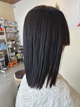 サンセリテ(Sincerite) ぱっつんミディアム◎潤い縮毛矯正＋髪質改善