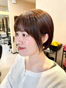 美容室ヒラトヤ 仙北店 20代30代40代♪大人かわいい小顔ショートボブ☆シースルー前髪