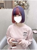 ☆ハイトーンデザインカラー×王道ボブ☆【hina/新宿】