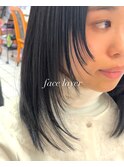 10代20代小顔フェイスレイヤー姫カット