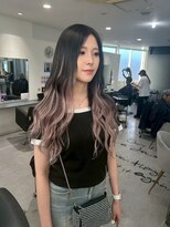 キング 心斎橋店(K!ng)&nbsp;ハイライトカラーミルクティーベージュレイヤーカット