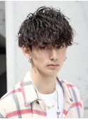 ツイストスパイラルパーマ波巻きパーマシャドウパーマメンズ