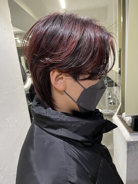 ポプルス(popls) センターパートウルフ/ウルフカット/メンズハイライト/韓国ヘア