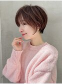 大人ガーリー/ダークアッシュ/似合わせカット/レイヤーショート