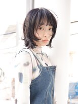 エムスラッシュ たまプラーザ(M.SLASH)&nbsp;くせ毛風/黒髪/ミディアムレイヤー/ハッシュボブ/たまプラーザ