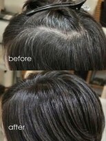 ミレット 竹ノ塚東口店(miret)&nbsp;30代40代50代◎白髪染めリタッチカラーミディアムヘア竹ノ塚