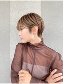ハンサムショート/丸みショートボブ/20代30代40代50代/顔周り