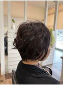 ショートボブ/デザインパーマ