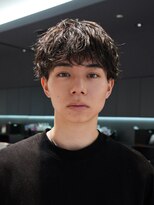 レタッチ バイ フィフス 銀座(RETOUCH by fifth) 銀座ルーズショートパーマメンズショートマッシュ刈り上げ短髪