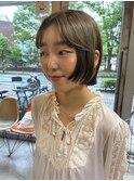 韓国風ミニボブ×顔周りレイヤーカット