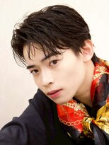 ルーシー 名古屋栄(LUCEY) センターパートニュアンスパーマフェザーパーマ波巻きパーマ