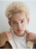 スーツ短髪ツーブロック束感モテる黒髪シークレットパーマ流行