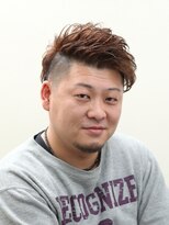 ヘアー クリエイト 縁(Hair Create en)&nbsp;ワイルド感を追求した、アッシュ系パーマスタイル