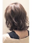 大人可愛いゆるふわ愛され揺らめきボブ艶サラ透明感