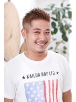 ショウザバーバー(SHOW the Barber)&nbsp;グレージュ×ワイルドアップバングショート<SHOW the Barber>